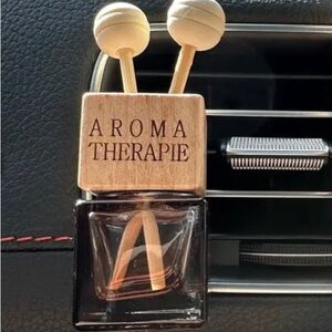 NEW Aroma Empty Car Outlet Perfume Glass Bottle Clip and Wood Lid